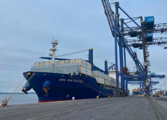 Terminal de Contêineres de Paranaguá recebe serviço CMA CGM Atlas pela primeira vez