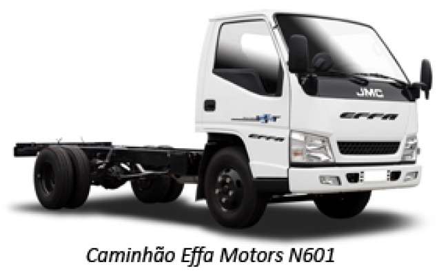 Novos caminhões leves N601 e N900, da Effa Motors