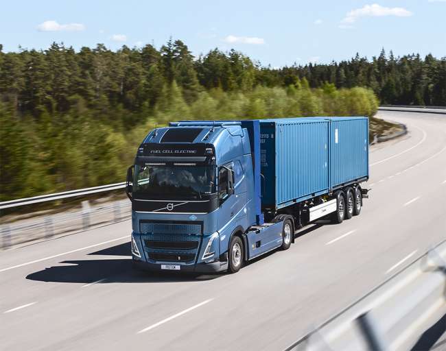 Volvo testa caminhão com células de combustível a hidrogênio